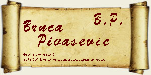 Brnča Pivašević vizit kartica